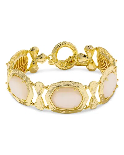 KENDRA SCOTT DAPHNE TIGER STRIPE OPENWORK STONE STATEMENT BRACELET
