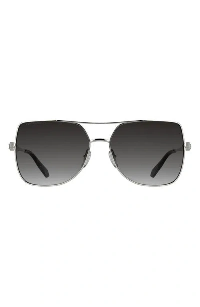 Kendra Scott Davie 60mm Gradient Aviator Sunglasses In Gray