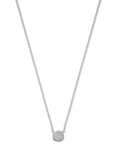 Kendra Scott Davie Pave Silver 0.09 Ct. Tw. Lab-grown Diamond Pendant Necklace