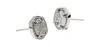 Kendra Scott Davie Stud Earrings Rhodium Platinum Drusy In Metallic