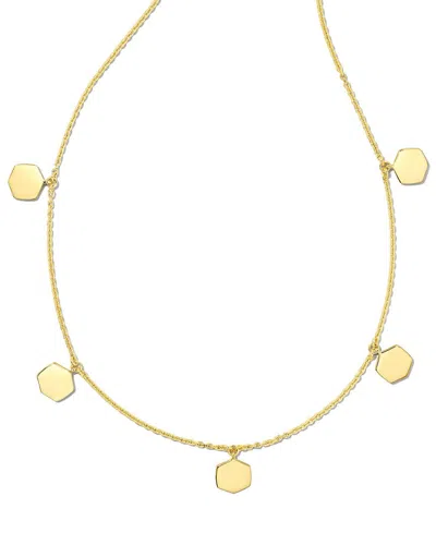 Kendra Scott Davis 18k Over Silver Strand Necklace In Gold
