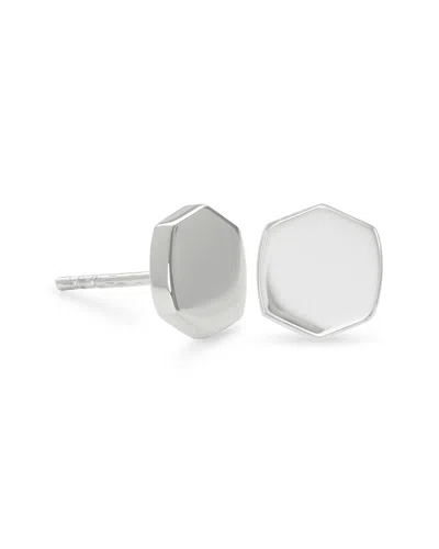Kendra Scott Davis Hexagon Silver Stud Earring