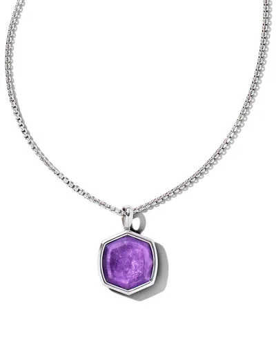 Kendra Scott Davis Mica Pendant Necklace In Purple