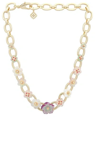 Kendra Scott Delilah Statement Necklace In Gold Pastel Mix