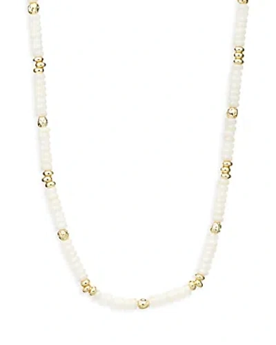 Kendra Scott Delilah Strand Necklace In 14k Gold Plated, 16.5 In White