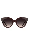 Kendra Scott Dira 51mm Gradient Tea Cup Sunglasses In Brown