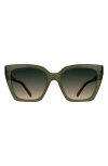 Kendra Scott Dira 56mm Gradient Tea Cup Sunglasses In Green