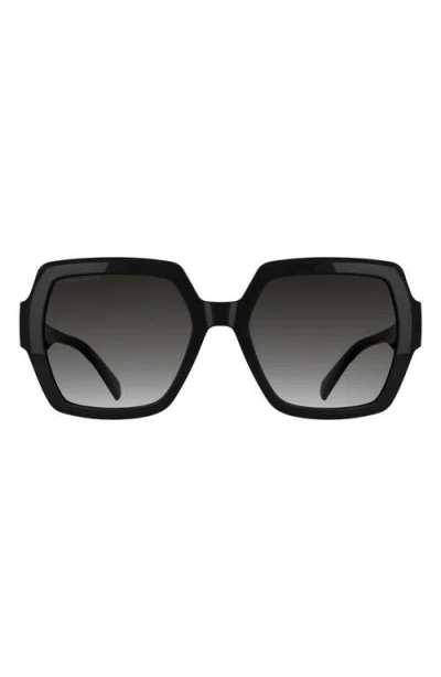 Kendra Scott Dira 56mm Rectangle Sunglasses In Black