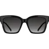 Kendra Scott Dira 56mm Rectangular Sunglasses In Black