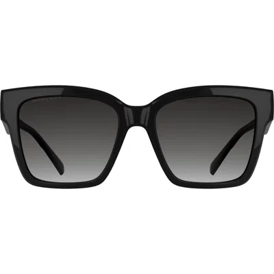 Kendra Scott Dira 56mm Rectangular Sunglasses In Black