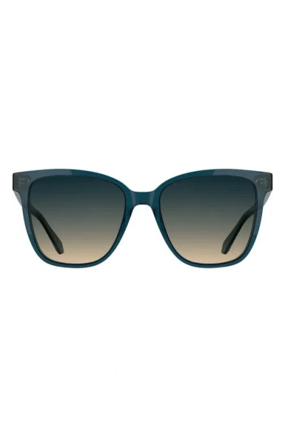 Kendra Scott Dira 56mm Rectangular Sunglasses In Blue