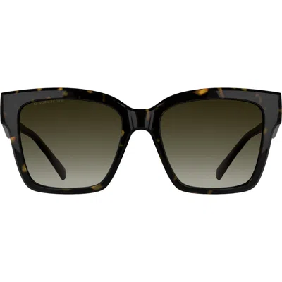 Kendra Scott Dira 56mm Rectangular Sunglasses In Brown