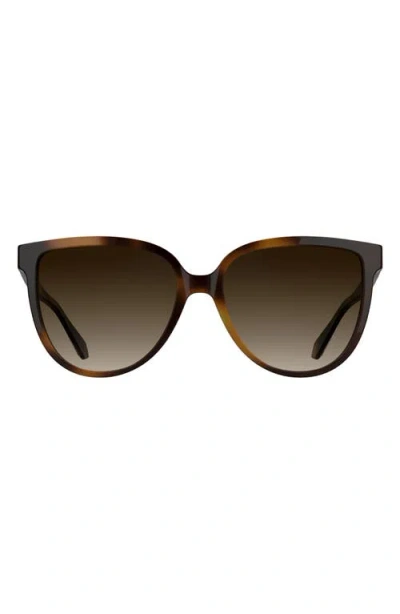 Kendra Scott Dira 57mm Gradient Tea Cup Sunglasses In Brown