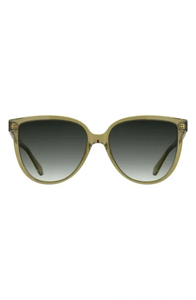 Kendra Scott Dira 57mm Gradient Tea Cup Sunglasses In Green