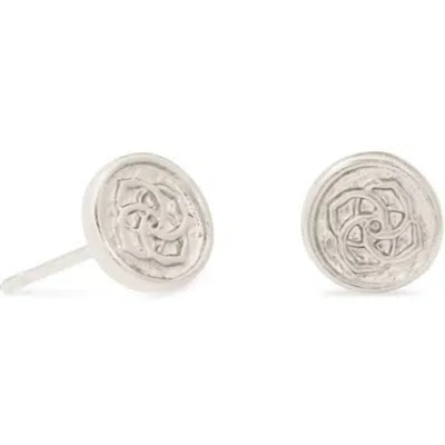 Kendra Scott Dira Coin Stud Earrings In Silver