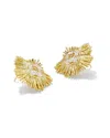 Kendra Scott Dira Crystal 14k Plated Nanogem Statement Stud Earring In Gold