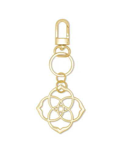 Kendra Scott Dira Medallion 14k Plated Keychain In Gold