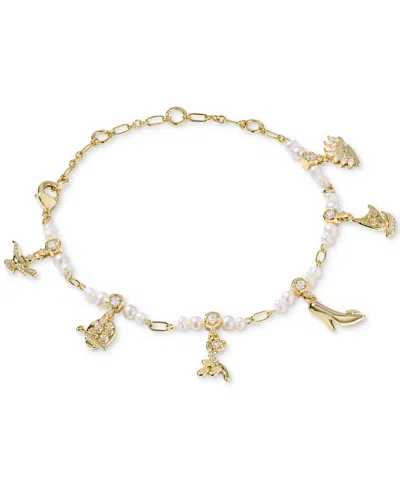 Kendra Scott Disney Princess 14k Gold Over Brass White Mix Charm Bracelet