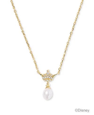 Kendra Scott Disney Princess White Mix Crown Pendant Necklace 14k Gold Over Brass
