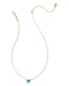 Kendra Scott Drusy Ari Heart Pendant Necklace, 19 In Gold/moon Stone