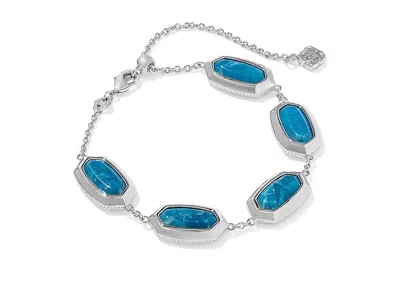 Kendra Scott Elaina Bezel Delicate Chain In Blue