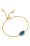 Kendra Scott Elaina Birthstone Bracelet In Gold Cobalight Blue Opal