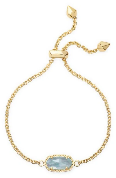 Kendra Scott Elaina Birthstone Bracelet In March/light Blue Illusion