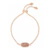 Kendra Scott Elaina Rose Gold Adjustable Chain Bracelet In Rose Gold In Gold