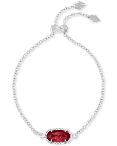 Kendra Scott Elaina Silver Bracelet In Clear Berry In Multi