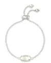 Kendra Scott Elaina Silver Bracelet In Dichroic Glass In Multi