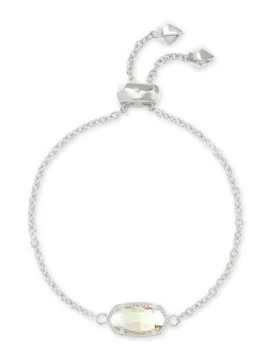Kendra Scott Elaina Silver Bracelet In Dichroic Glass In Multi