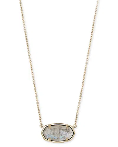 Kendra Scott Elisa 18k Over Silver Labradorite Pendant Necklace In Gold