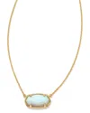 Kendra Scott Elisa 18k Over Silver Princess Mia Sterling Opal Pendant Necklace In Gold