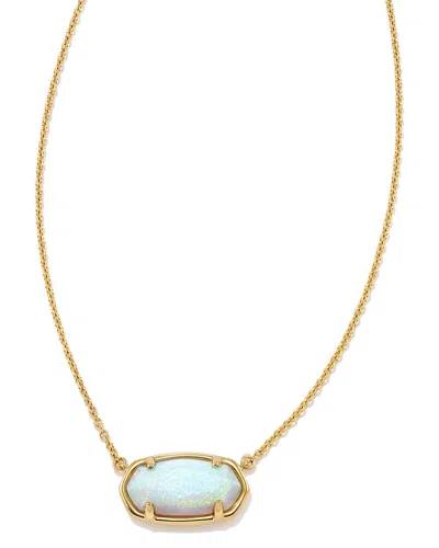 Kendra Scott Elisa 18k Over Silver Princess Mia Sterling Opal Pendant Necklace In Gold