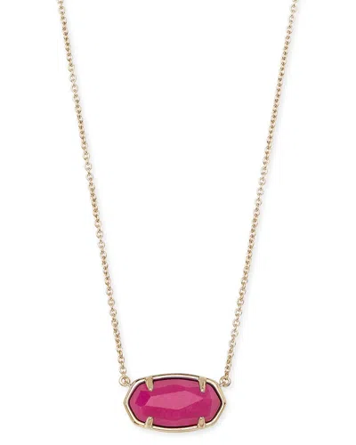 Kendra Scott Elisa 18k Over Silver Rhodochrosite Pendant Necklace In Gold