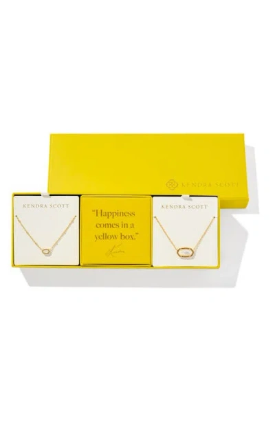 Kendra Scott Elisa 2-piece Pendant Necklace Gift Set In Gold