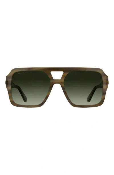 Kendra Scott Elisa 57mm Gradient Aviator Sunglasses In Brown