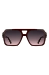 Kendra Scott Elisa 57mm Gradient Aviator Sunglasses In Burgundy