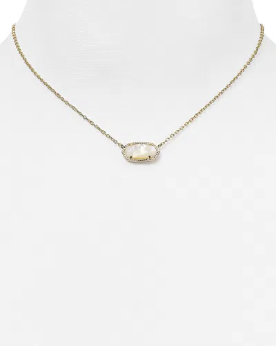 Kendra Scott 14k Gold Plated Elisa Pendant Necklace In Ivory Mother Of Pearl