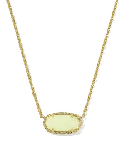 Kendra Scott Elisa Boo Short Pendant Necklace In Gold,light Yellow