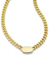 Kendra Scott Elisa Curb 18k Over Silver Chain Necklace In Gold