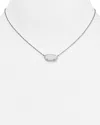 Kendra Scott Elisa Drusy Necklace, 15 In Rhodium/iridescent Drusy