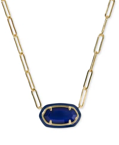 Kendra Scott Elisa Enamel Frame Paperclip Necklace, 17" + 3" Extender In Multi