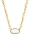 Kendra Scott Elisa Gold Ivory Mother Of Pearl Beaded Necklace, 14.5-18.5