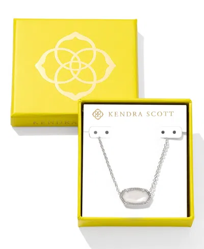 Kendra Scott Elisa Imitation Pearl Silver-tone Pendant Necklace In Metallic