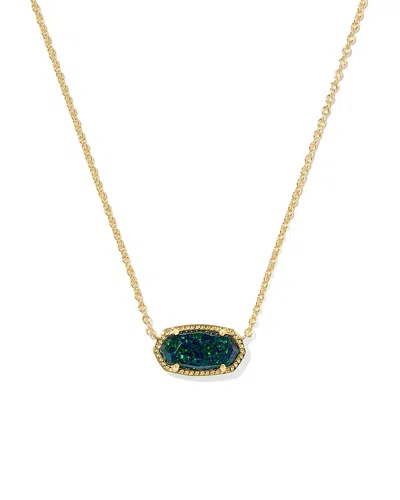 Kendra Scott Elisa Kyrocera Opal Stone Pendant Necklace, 15-17 In Brown