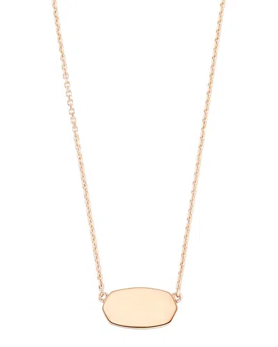 Kendra Scott Elisa Metal 18k Rose Gold Over Silver Pendant Necklace