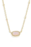 Kendra Scott Elisa Mini Pendant Necklace In Brown