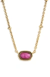Kendra Scott Elisa Mini Pendant Necklace In Brown