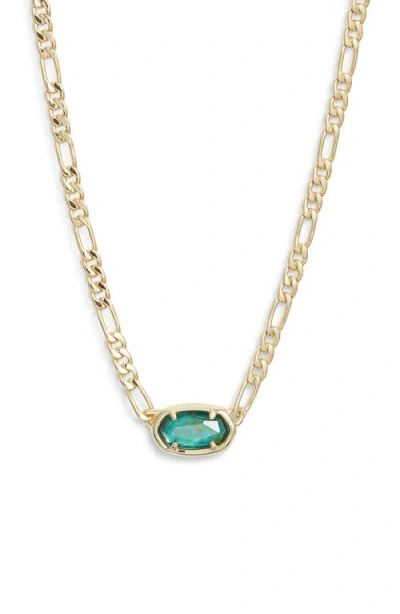 Kendra Scott Elisa Mother-of-pearl Figaro Chain Pendant Necklace